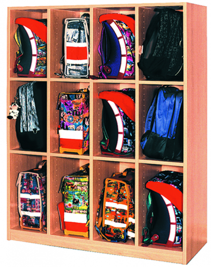 Schulranzenregal mit 12 F�chern H-Line