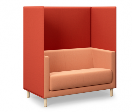 2-Sitzer Sofa mit Trennwand/ Sofaserie Emma - B1 schwer entflammbar
