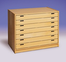 Papierschrank mit Schubksten