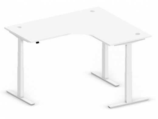 Sitz-/ Stehschreibtisch gebogen