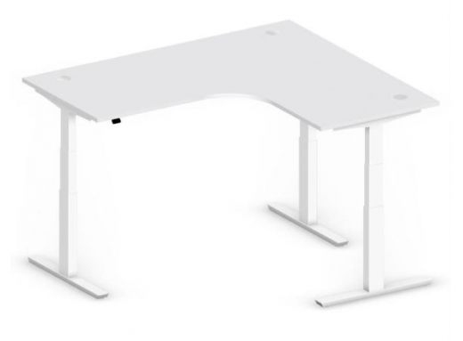 Sitz-/ Stehschreibtisch gebogen