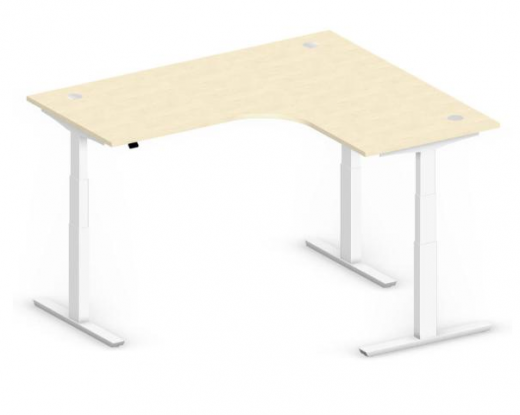 Sitz-/ Stehschreibtisch gebogen