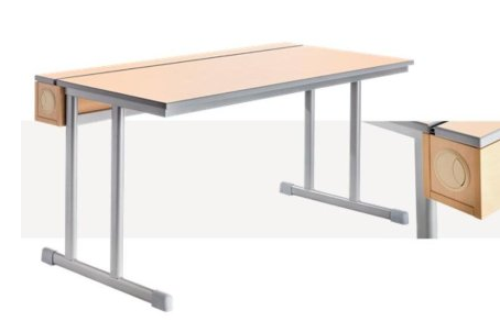 PC-Tisch mit aufklappbaren Kabelkanal S-Line