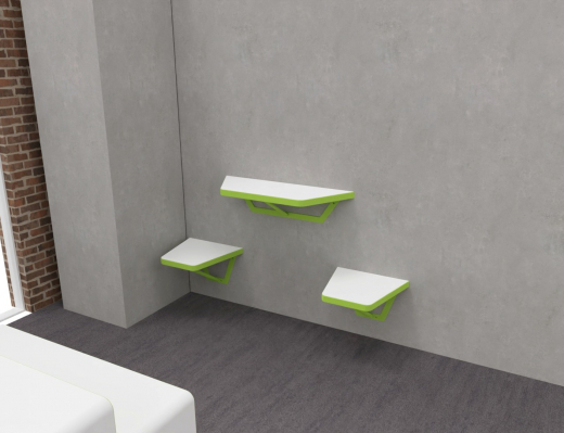 Brandschutz Tisch zur Wandbefestigung - A1 - nicht brennbar