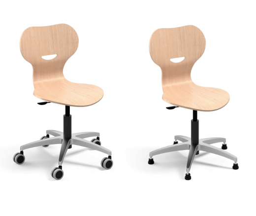 Drehstuhl mit Sicherheits-Gasfeder - fest / fahrbar M-Line