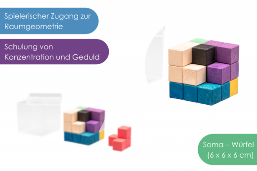 SOMA-Wrfel 7 farbige Elemente