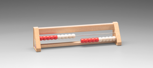 Rechenrahmen 20er Zahlenraum rot/wei