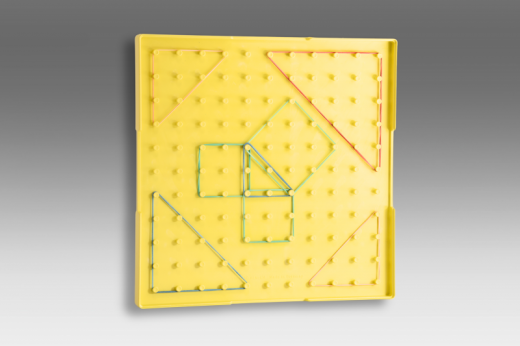 Geometriebrett gro doppelseitig gelb