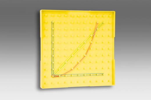 Geometriebrett gro doppelseitig gelb