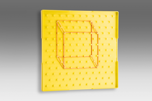 Geometriebrett gro doppelseitig gelb