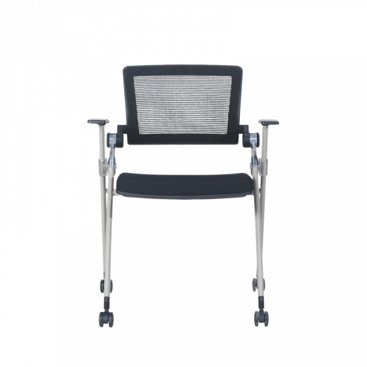 Schulungsstuhl Karl schwarz-grau