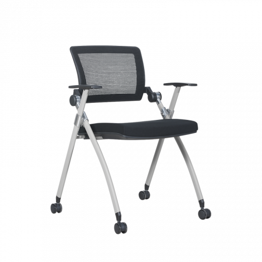 Schulungsstuhl Karl schwarz-grau