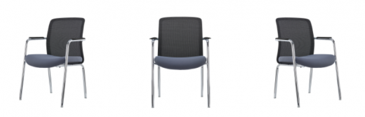 Schulungsstuhl Beni schwarz-grau