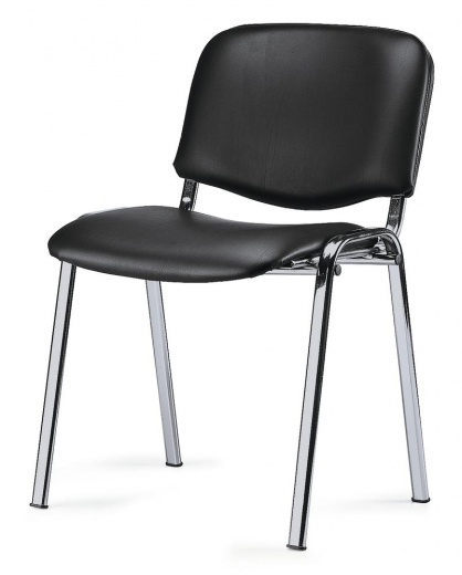 Konferenzstuhl - Besucherstuhl ISO - Kunstleder schwarz