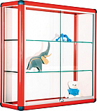 Wandvitrine 3-seitig verglast H-Line