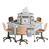 Computerinsel mit 6 Arbeitspl�tzen