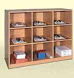 Regal - dreireihig mit 9 Fchern  H-Line