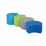 Sitzhocker - halbrund einzeln