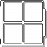 Sortiereinsatz f�r ErgoTray Box/ 4 F�cher CO-Line