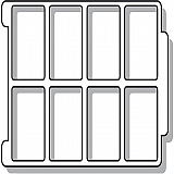 Sortiereinsatz fr ErgoTray Box/ 8 Fcher CO-Line