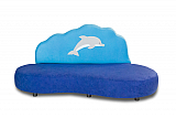 Kindersofa Flipper der Delphin- B1/ schwer entflammbar