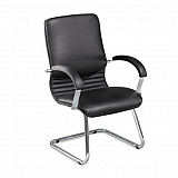Konferenzstuhl/ Freischwinger Echtleder