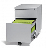 Rollcontainer mit Hngeregistraturschub und seitlicher Griffleiste