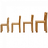 Stapelstuhl aus massivem Buchenholz