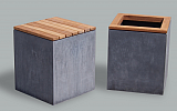 Beton Pflanzk�bel/ Sitzw�rfel