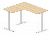 Sitz-/ Stehschreibtisch gebogen