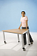 Trapeztisch 140 x 70 cm , fahrbar CO-Line