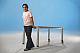 Trapeztisch 140 x 70 cm , fahrbar CO-Line