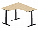 Sitz-/ Stehschreibtisch gebogen