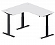 Sitz-/ Stehschreibtisch gebogen