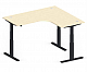 Sitz-/ Stehschreibtisch gebogen