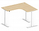 Sitz-/ Stehschreibtisch gebogen