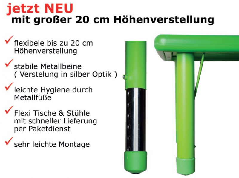 Rund-Kunststofftisch - verschiedene Farben H-Line