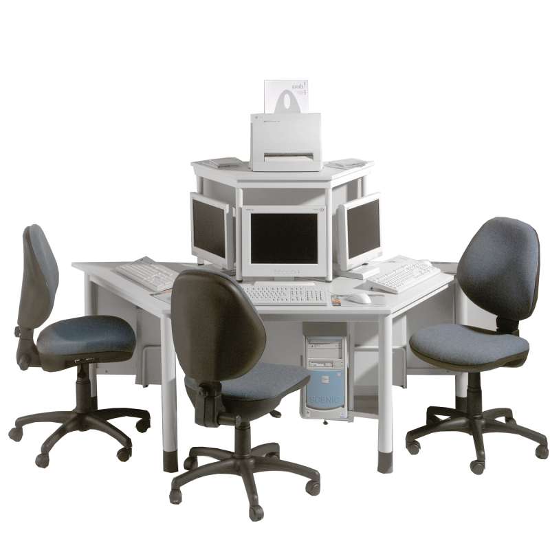 Computerinsel mit 3 Arbeitspltzen