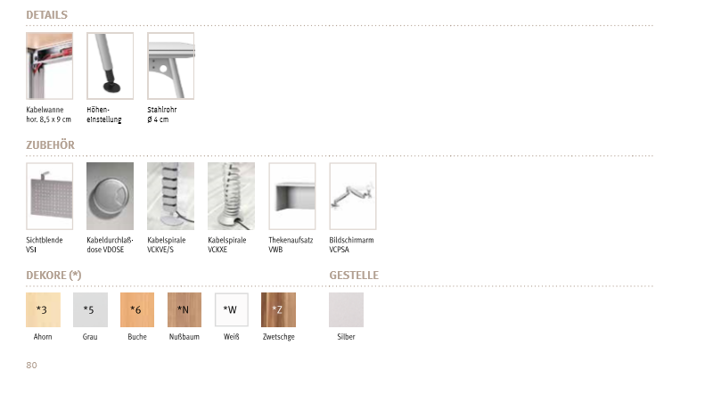 Schreibtisch Rechteckform HB-Line