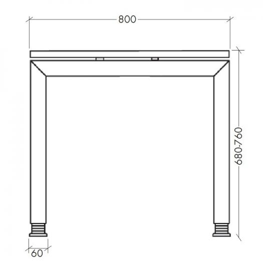 Schreibtisch Rechteckform HB-Line