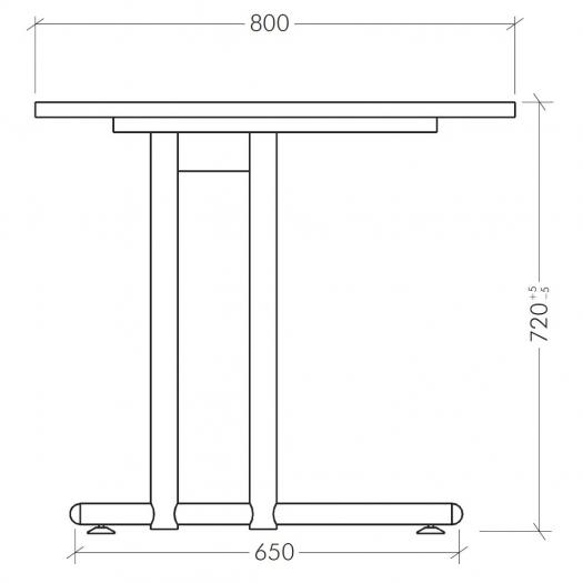 Schreibtisch Rechteckform HB-Line