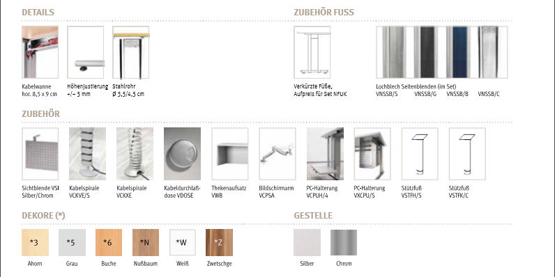 Schreibtisch Rechteckform HB-Line