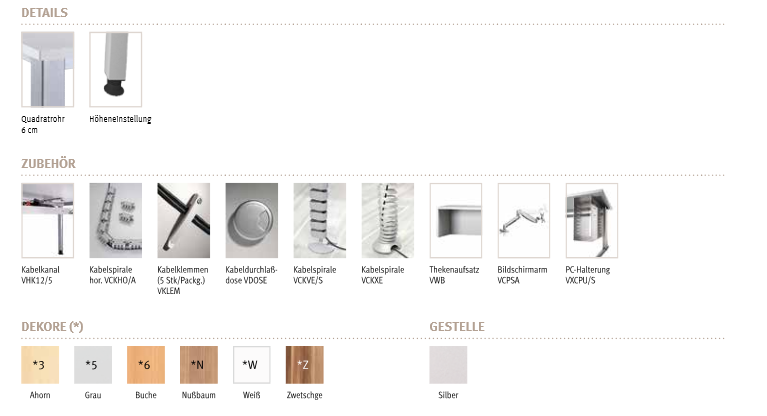 Schreibtisch Freiform HB-Line