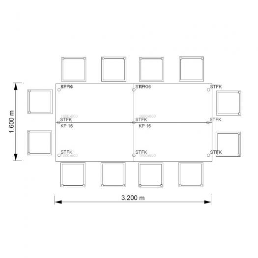 Besprechungstisch Rechteckform HB-Line