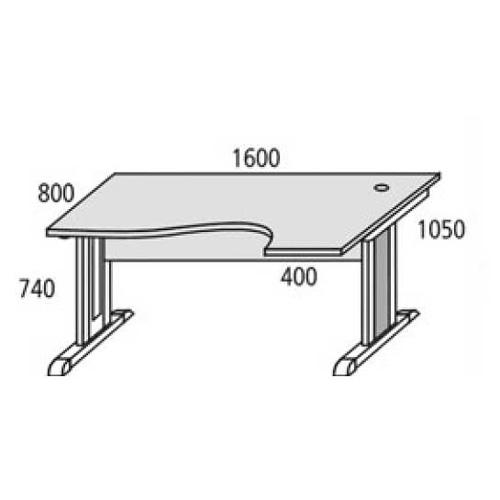 Schreibtisch- Rechteck- oder Freiform