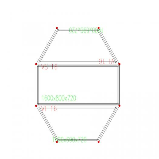 Konferenztisch Trapezform HB-Line
