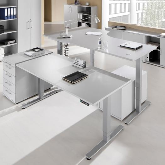 Schreibtisch- hhenverstellbar Rechteckform