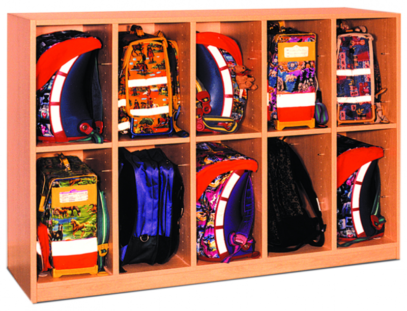 Schulranzenregal mit 10 Fchern H-Line