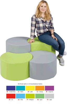 Sitzhocker - halbrund einzeln