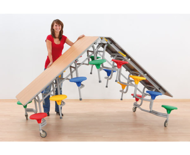 Mobiler Klapptisch Rechteck/ 16-Sitzer